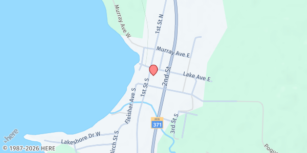 Map showing Faith in Action for Cass County - Hackensack at 116 1st St S, Hackensack, MN