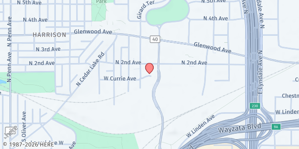 Map showing Mattie N Dixon Community Cupboard (North Hills) at 212 North Girard Avenue, Harrison, MN