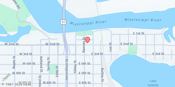 Map showing Hastings Family Service at 301 2nd St E, Hastings, MN