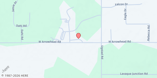 Map showing Hermantown Public Schools at 4289 Ugstad Road, Hermantown, MN