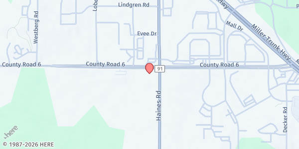 Map showing Maple Grove Estates at 4099 Haines Road, Hermantown, MN