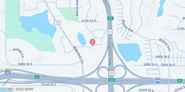 Map showing Inver Grove Heights Farmers Market at 8055 Barbara Ave E, Inver Grove Heights, MN