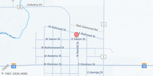 Map showing Bethany Elim Lutheran Church at 401 N Harold Street, Ivanhoe, MN