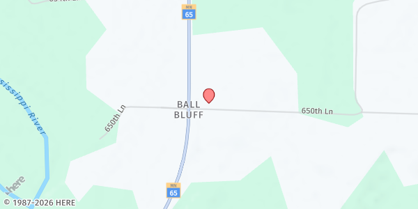 Map showing Jacobson Food Shelf at 19942 650th Lane, Jacobson, MN