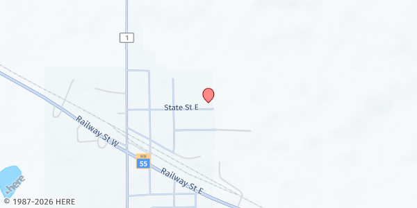 Map showing Outreach Food Shelf Mobile Pantry- Kensington at 25 State St, Kensington, MN