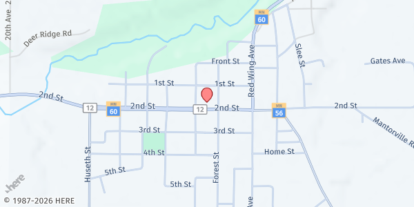 Map showing All Seasons Community Services Food Shelf at 516 2nd St, Kenyon, MN