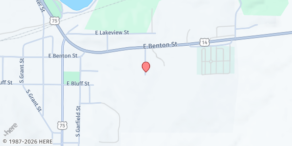 Map showing Lake Benton Food Shelf at 155 South Whitman, Lake Benton, MN