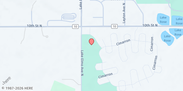 Map showing Cimmaron Food Distribution at 873 Lake Elmo Ave N, Lake Elmo, MN