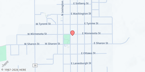 Map showing Le Center Food Shelf at 15 S Park Ave, Le Center, MN