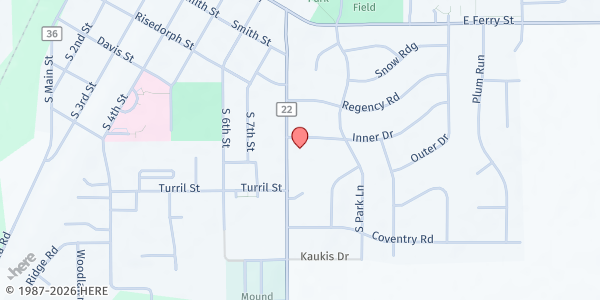 Map showing First Lutheran Church at 116 Inner Dr, Le Sueur, MN