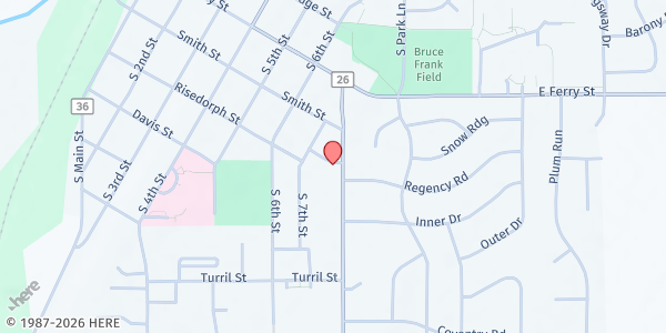 Map showing Zion United Church of Christ at 240 Elmwood Ave, Le Sueur, MN