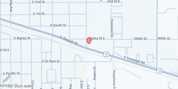 Map showing Harvest Community Church at 303 S Gorman Ave #400, Litchfield, MN