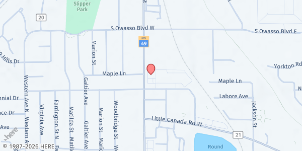 Map showing Little Canada Farmers Market at Little Canada Farmers Market, Little Canada, MN