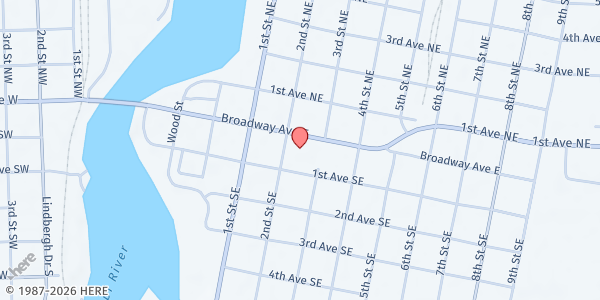 Map showing Hands of Hope Resource Center at 107 2nd St SE #102, Little Falls, MN