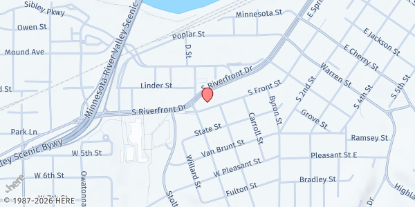 Map showing Echo Food Shelf at 1014 S Front St, Mankato, MN