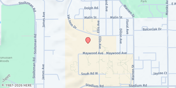 Map showing Maverick Food Pantry at 600 Maywood Ave, Mankato, MN
