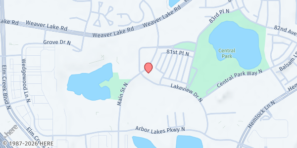 Map showing Arbor Lakes Commons - High Rise at 8100 Main Street, Maple Grove, MN