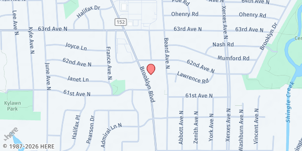 Map showing Imam Hussain Islamic Center at 6120 Brooklyn Blvd, Minneapolis, MN