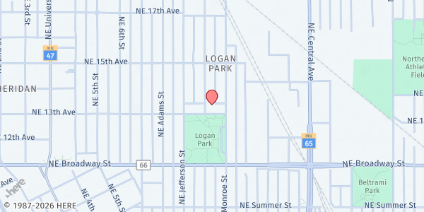 Map showing Mill City Church - NE Minneapolis at 685 13th Ave NE, Minneapolis, MN