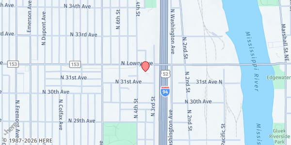 Map showing Mobile Market at Lowry Towers at 315 Lowry Ave North, Minneapolis, MN