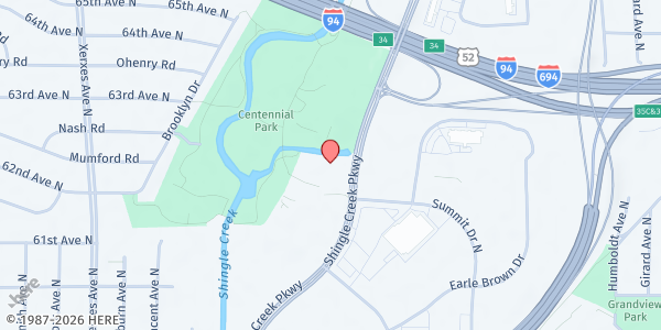 Map showing Mobile Market at The Crest at The Crest Apartments, Shingle Creek Parkway, Minneapolis, MN