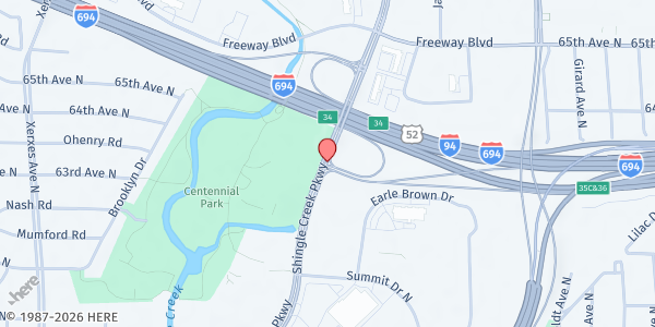 Map showing Mobile Market at The Crest at The Crest Apartments, Shingle Creek Parkway, Minneapolis, MN