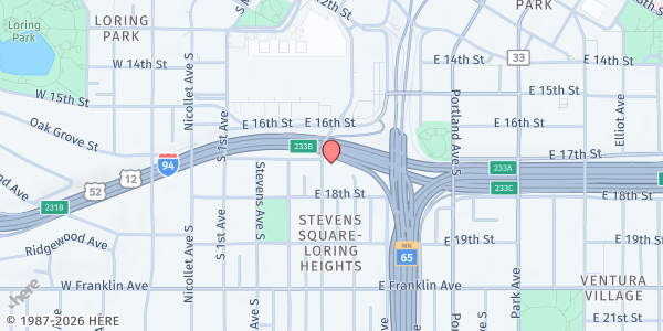 Map showing Mobile Market at Third Avenue Towers at 1707 3rd Ave S, Minneapolis, MN