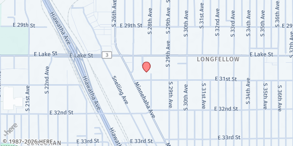 Map showing Soup For You Cafe – Holy Trinity Lutheran Church at 2730 E 31st St, Minneapolis, MN