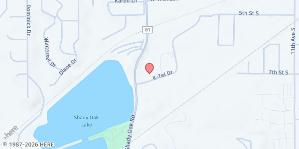 Map showing ICA Food Shelf at 11588 K-Tel Drive, Minnetonka, MN