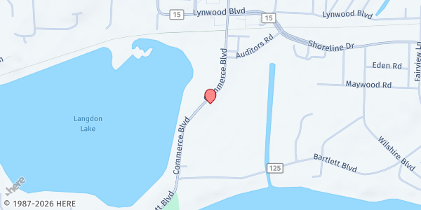 Map showing WeCan Meals on Wheels at 2434 Commerce Blvd, Mound, MN