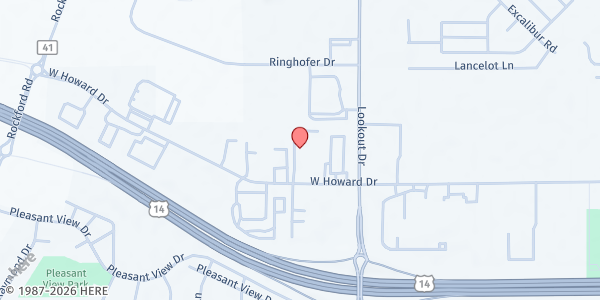 Map showing Feeding Our Communities Partners at 2120 Howard Dr W, North Mankato, MN