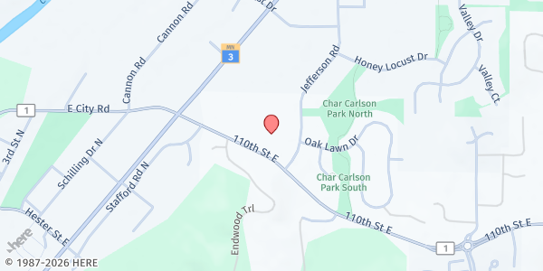 Map showing Northfield Evangelical Free at 5600 110th St E, Northfield, MN