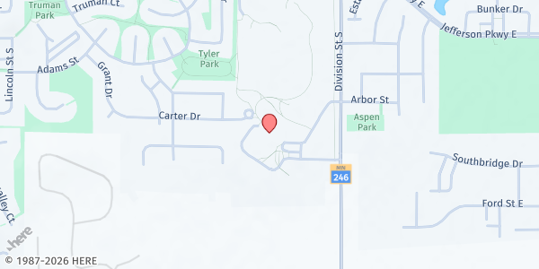 Map showing Riverwalk Market Fair at 2200 Division St S, Northfield, MN