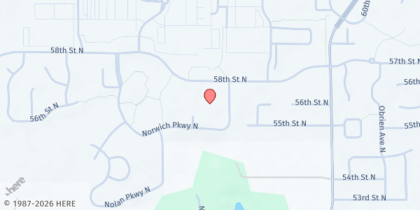 Map showing H.S.I. - Oak Park Heights at 5610 Norwich Parkway, Oak Park Heights, MN