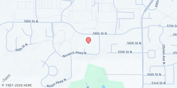 Map showing H.S.I. - Oak Park Heights at 5610 Norwich Parkway, Oak Park Heights, MN