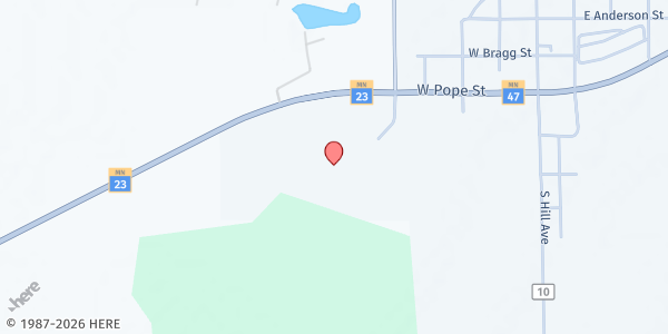 Map showing Ogilvie Mobile Pantry - 333 School Dr at 333 School Dr, Ogilvie, MN