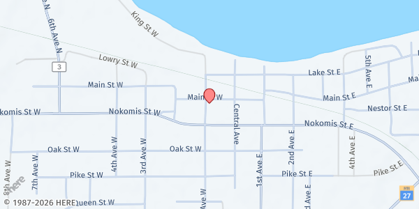 Map showing Outreach Food Shelf Mobile Pantry- Osakis at 59 West Main Street, Osakis, MN