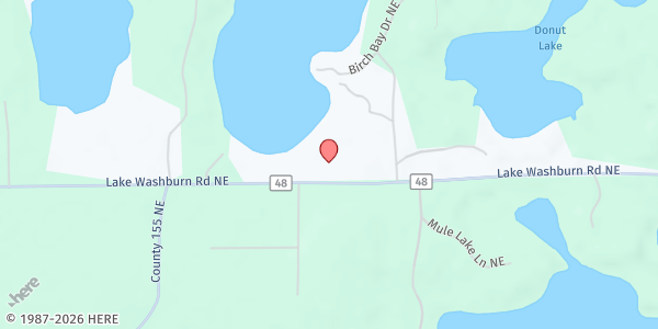 Map showing Outing Food Shelf at Town Hall, Outing, MN