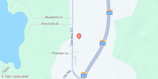 Map showing Grace United Methodist Church at 29318 Patriot Ave, Pequot Lakes, MN