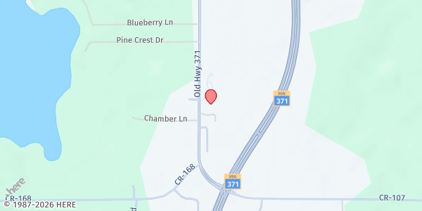 Map showing Lakes Area Food Shelf at 29316 Patriot Ave, Pequot Lakes, MN