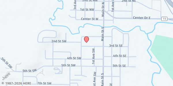 Map showing Saint Paul Lutheran Church at 214 3rd St SW, Pine Island, MN