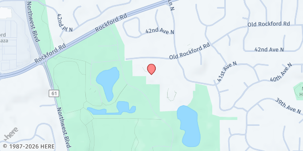 Map showing Loaves & Fishes at Mount Olivet Lutheran Church of Plymouth at 12235 Old Rockford Rd, Plymouth, MN