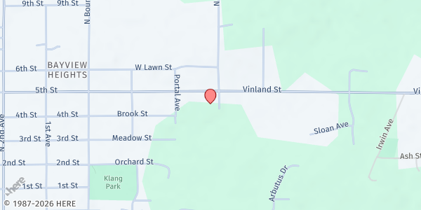 Map showing Proctor Public Schools at 8708 Vinland Street, Proctor, MN