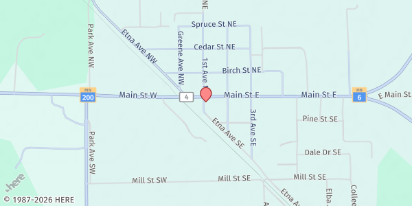 Map showing Father's Hearts and Hands/Remer Food Shelf at 7123 HWY 6 NE, Remer, MN