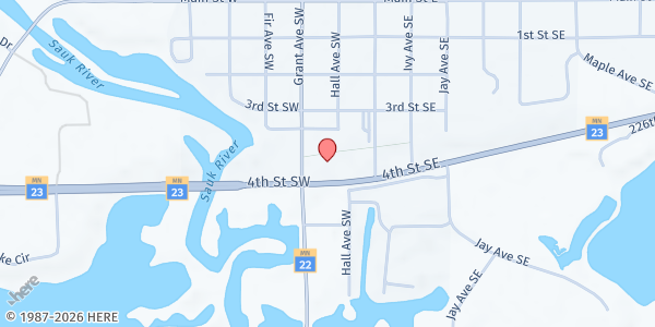 Map showing Richmond Farmers Market at 388 4th St SW, Richmond, MN