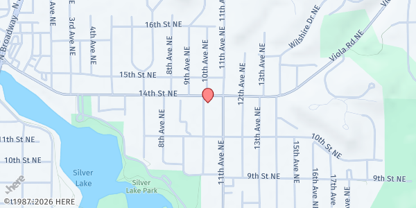 Map showing Life Gate Services at 1300 10th Ave NE, Rochester, MN