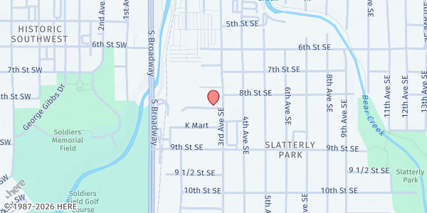 Map showing Pamoja Pantry at 821 3rd Avenue Southeast suite 105, Rochester, MN