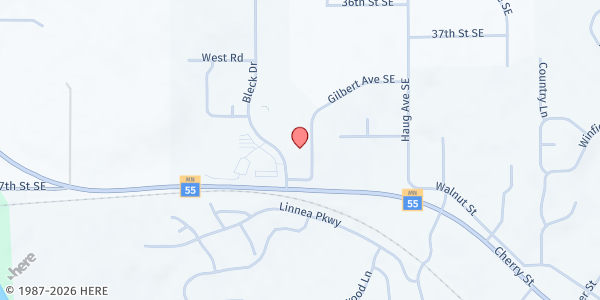 Map showing NourishingHOPE- Rockford at 3903 Gilbert Ave SE, Rockford, MN