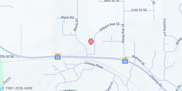 Map showing NourishingHOPE- Rockford at Our Father's Lutheran Church at 3903 Gilbert Ave SE, Rockford, MN