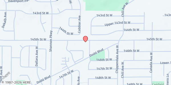 Map showing 360 Communities Rosemount Food Shelf at 14521 Cimarron Ave W, Rosemount, MN